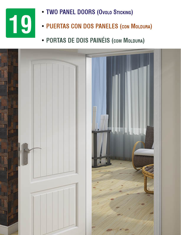 19 Two Panel Doors (Ovolo Sticking)